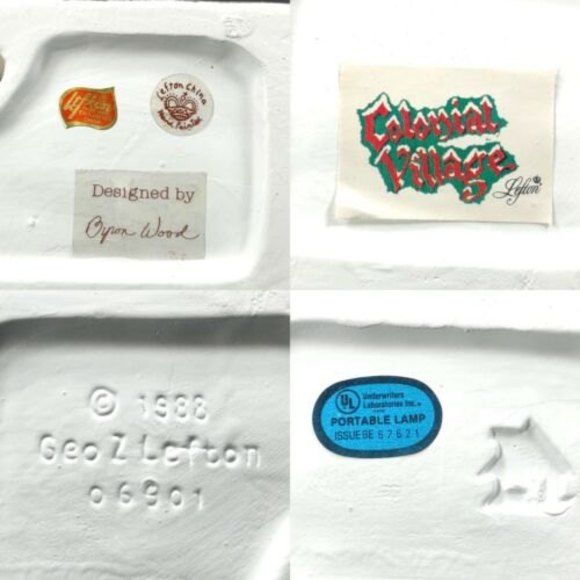 Lefton 06901 Colonial Village BARBER SHOP w/Deed 1988 Christmas House CWD06901 - Picture 9 of 12